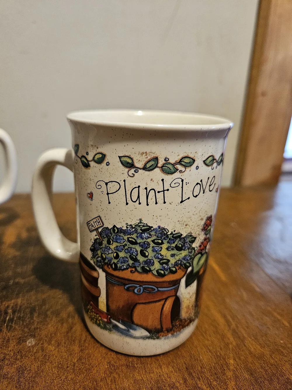 VTG Joy Marie Heimsoth Garden Pleasures Mug Set 4 Papel Giftware Cottage Garden